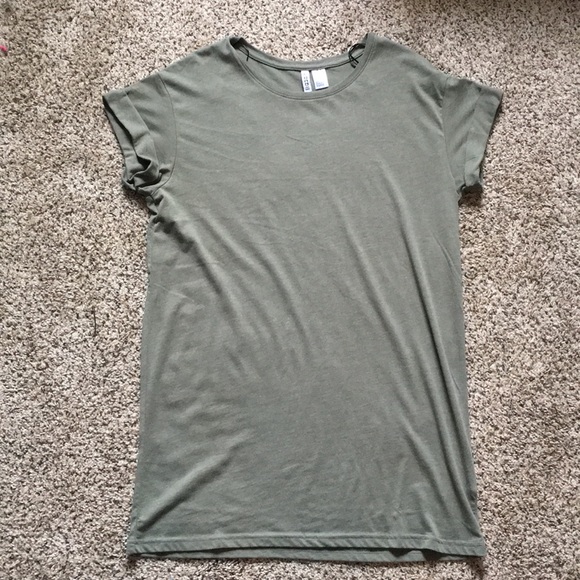 Hm Mens Olive Green Oversized Tee 